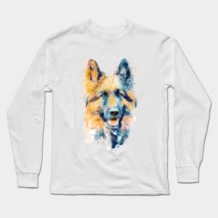 German Shepherd Dog Portrait Long Sleeve T-Shirt